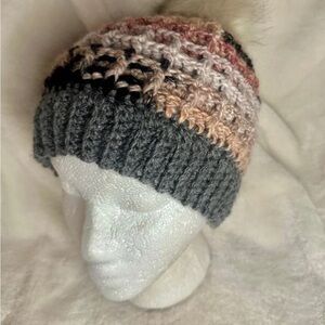 Multicolor crochet Beanie with Pom Pom